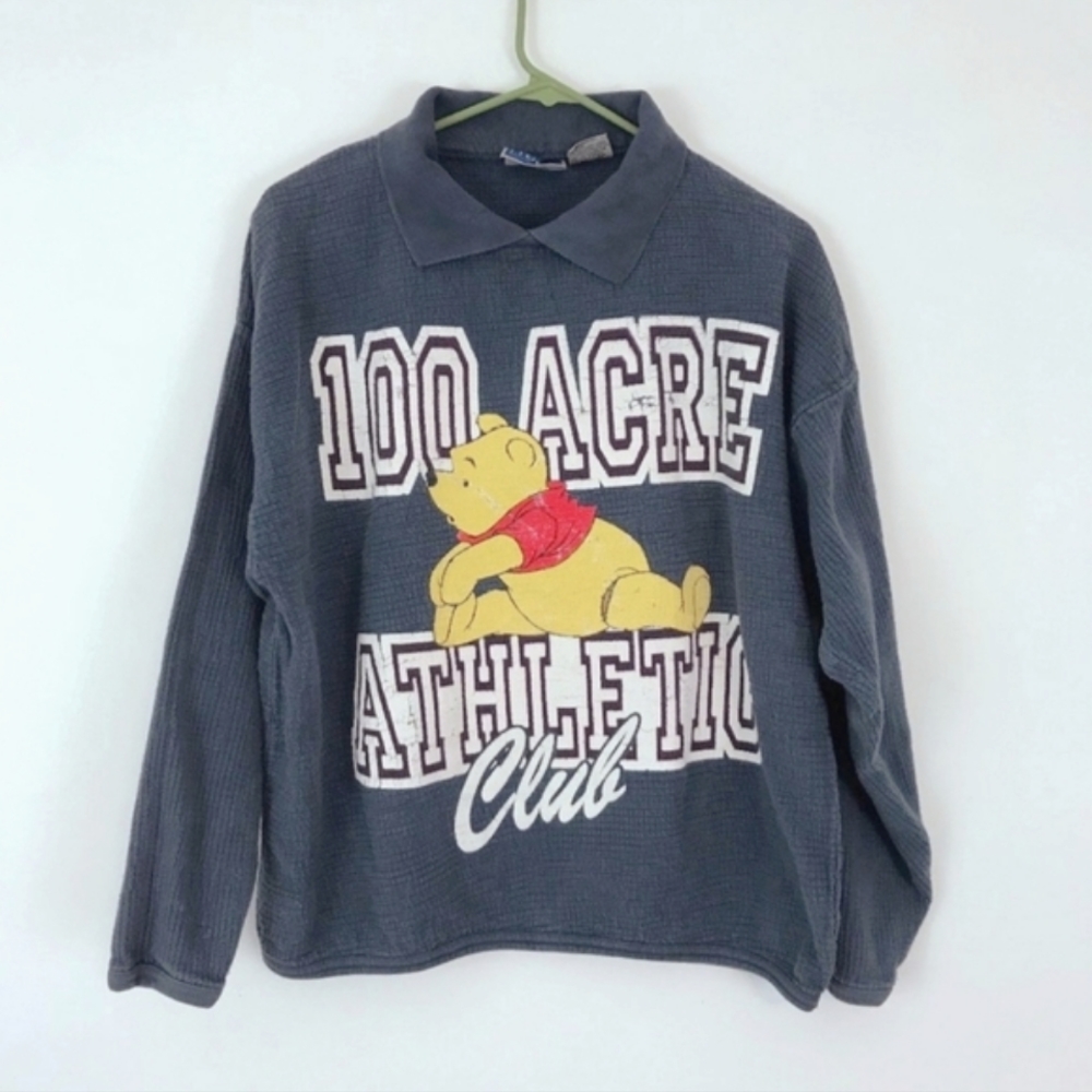 Vintage Pooh 100 Acre Athletic Club Sweatshirt - Picture 1 of 7